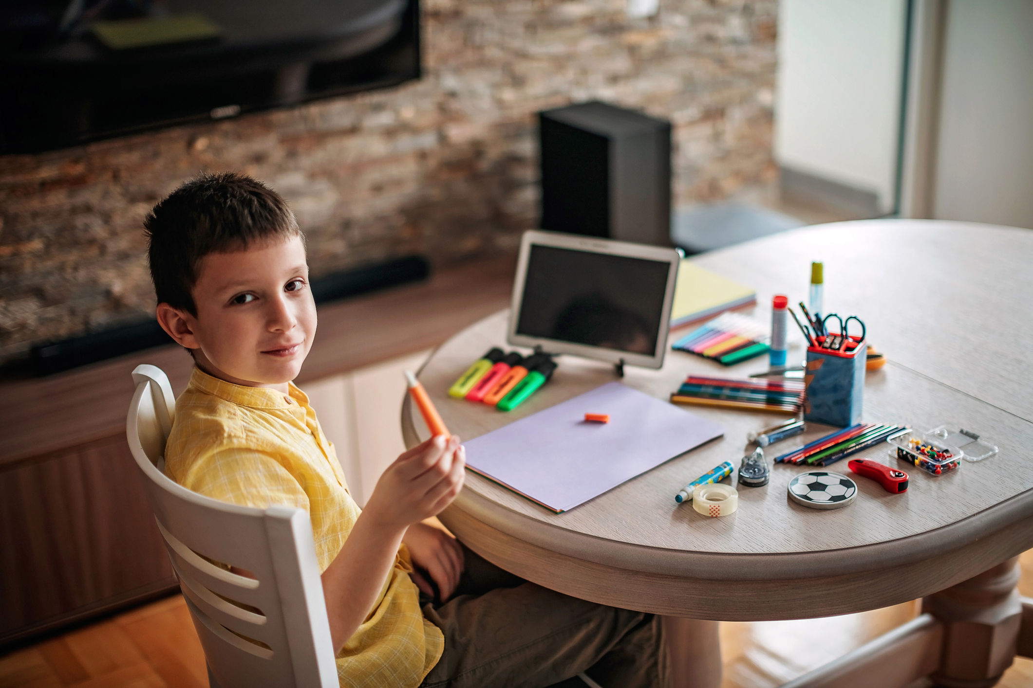 Kids doing homework